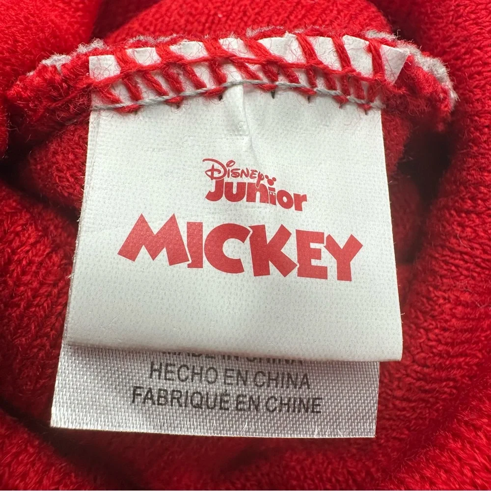 Disney Mickey Mouse Toddler Winter Hat & Mittens Set One Size Grey Blue Red